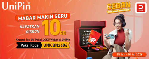 Top Up di UniPin Pakai DOKU Wallet dan Nikmati Diskon 10Ribu!